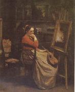 The Studio (mk09) Jean Baptiste Camille  Corot